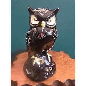 Fenton Art Glass "Webster" The Owl Halloween Figurine Hand Painted M. Young 2004